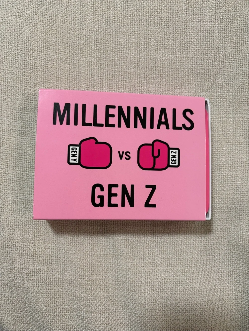 Millennials vs Gen Z Pink Card Game